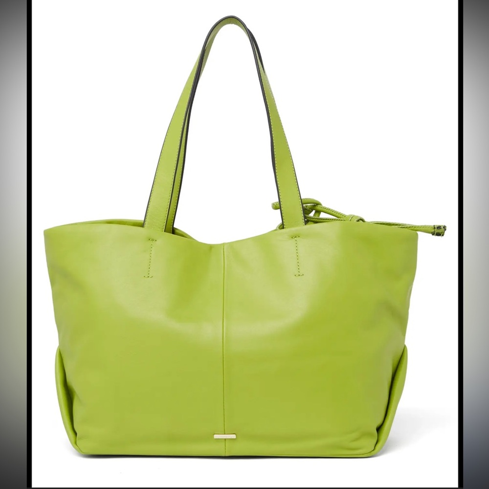 Vince Camuto Maryn Shoulder Tote Bag in the vibrant "Apple Buzz" green color